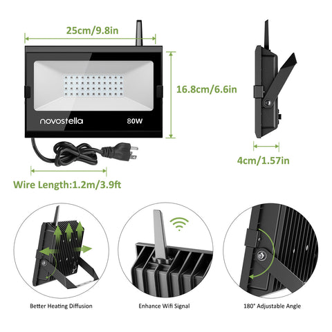 Novostella Blaze Smart Flood Light 80W (WiFi)