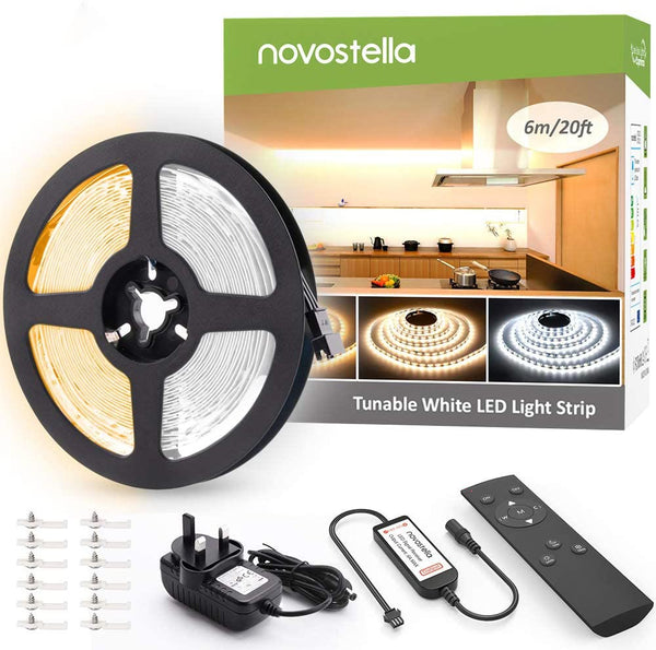 Novostella 20ft 6M 3000-6000K Tunable White LED Strip Lights