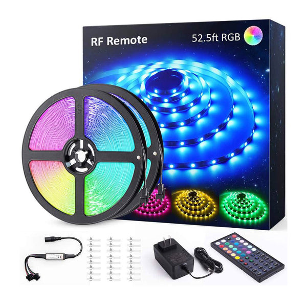 Color-Changing 12-ft LED Plug-in Tape Light with Remote