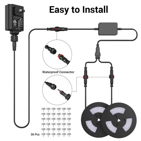 Novostella Staribbon 105ft 32M IP65 Smart RGB Strip Lights