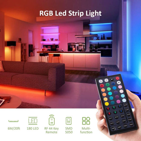 Novostella 20ft 6M RGB Strip Lights, Color Changing TikTok Lights, Gaming  Room Lights