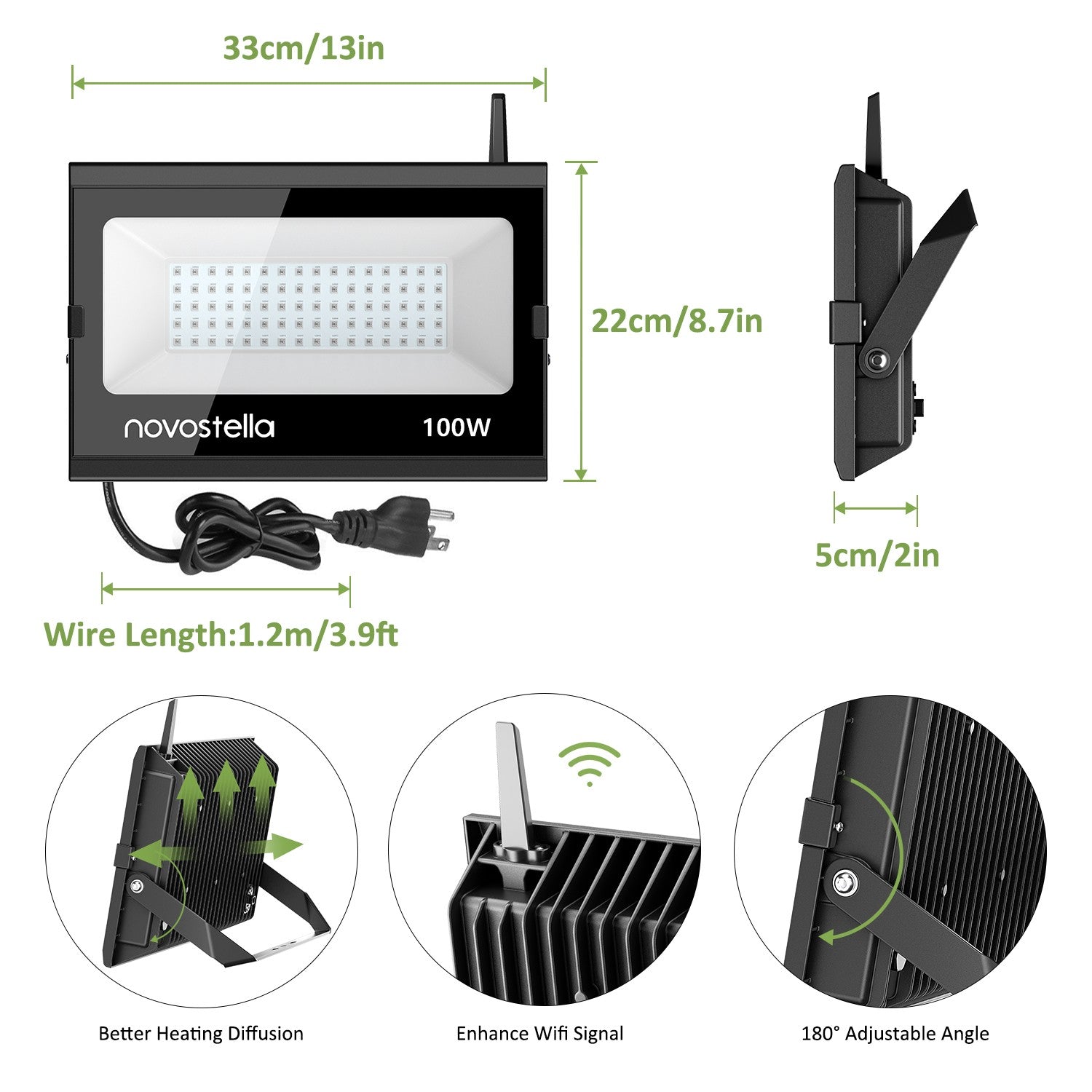 Novostella Blaze Smart Flood Light 100W (WiFi)