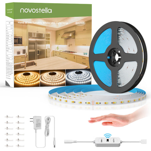 Novostella 20ft Hand Wave Activated Tunable White LED Strip Light