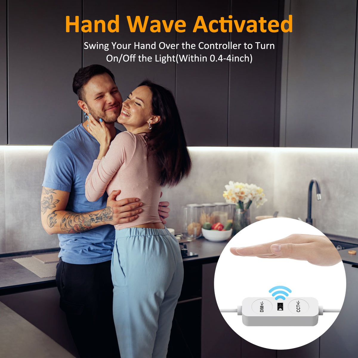 Led Handheld Wavelight Novostella 20ft Hand Wave Activated Tunable White LED Strip Light